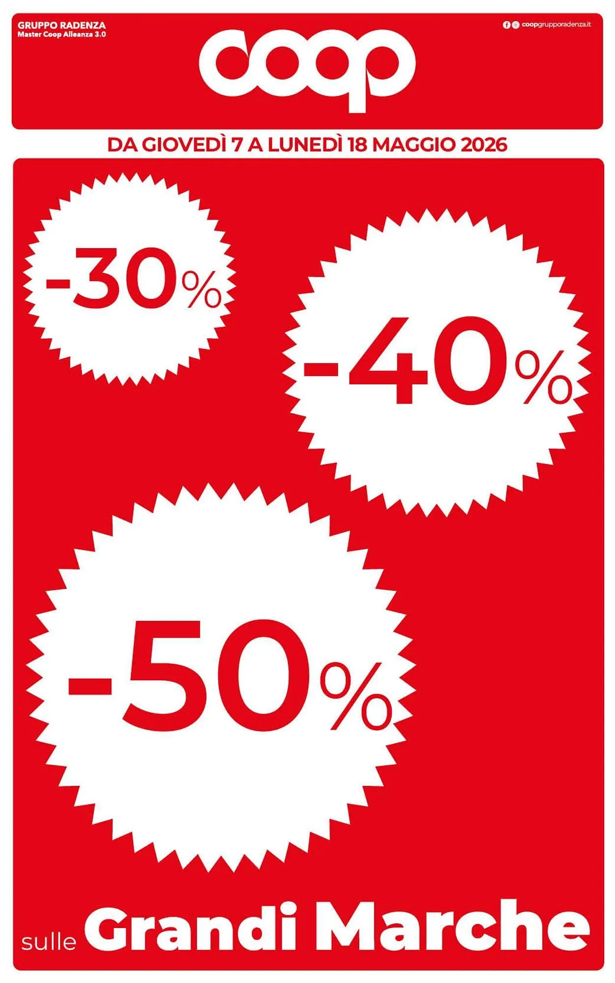 Volantino Coop Radenza da 7 maggio a 18 maggio di 2026 - Pagina del volantino 1