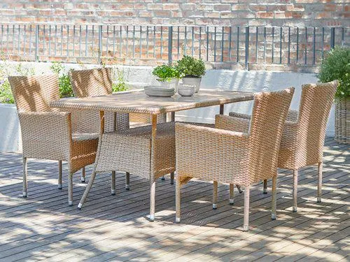 Tavolo STRIB L150 cm + 4 Sedie AIDT naturale