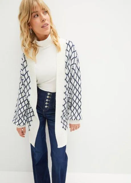 Cardigan con maniche a palloncino