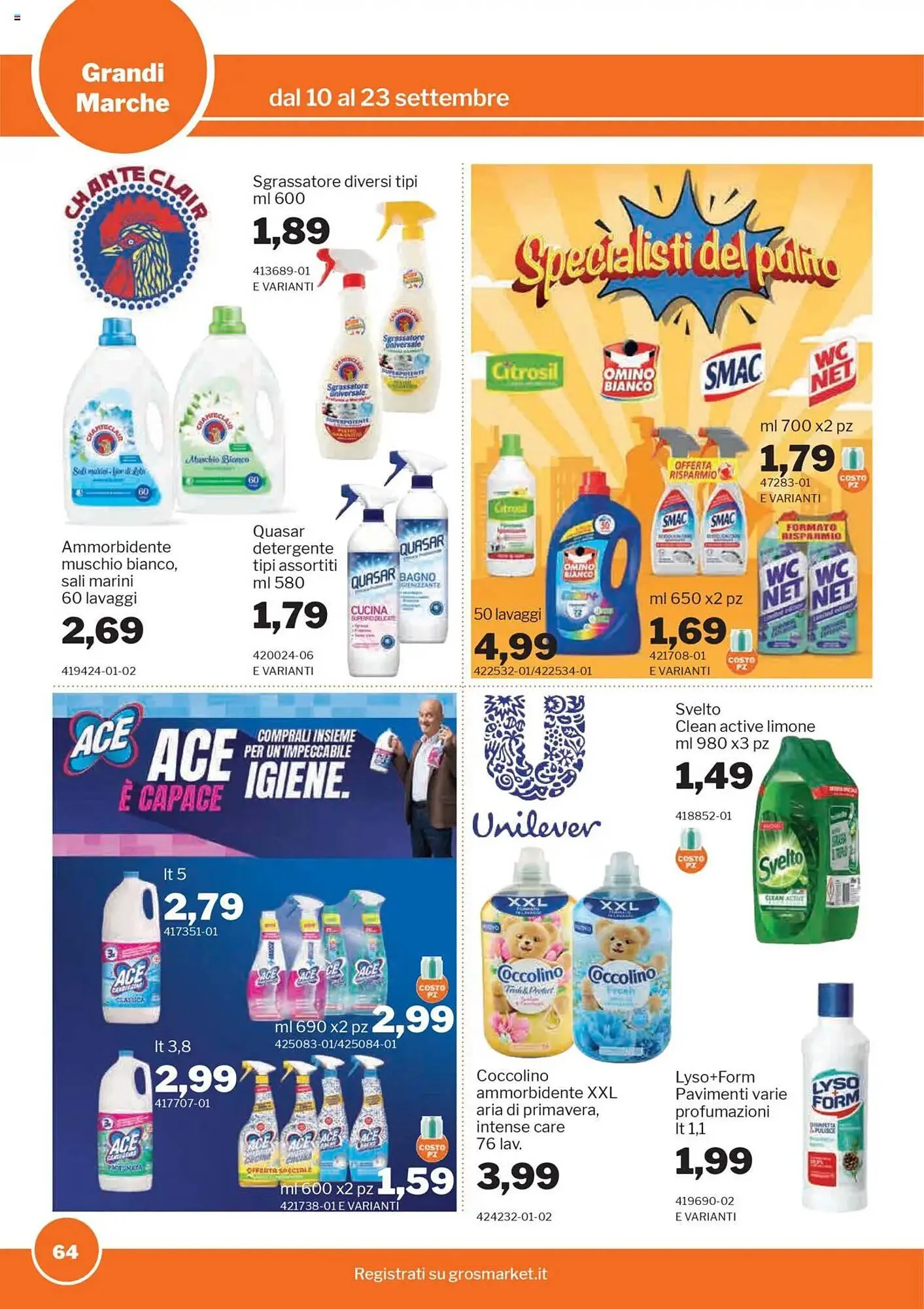 Volantino GrosMarket da 10 settembre a 23 settembre di 2025 - Pagina del volantino 64