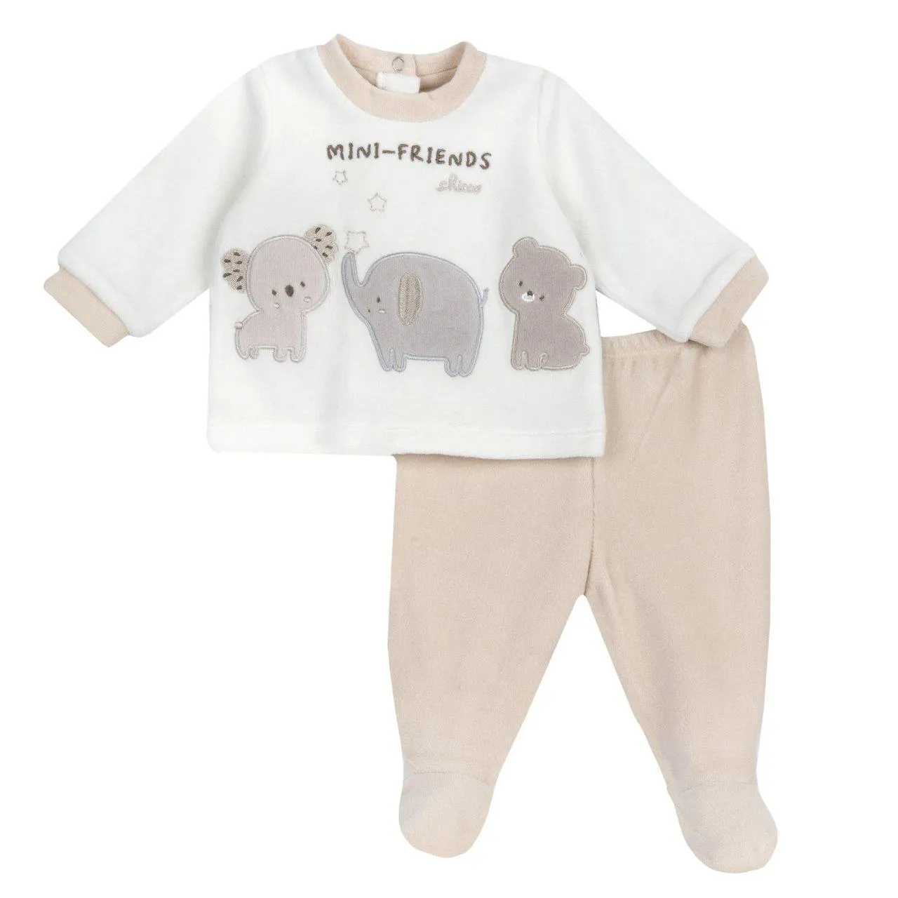 Completo maglia e pantaloni con piedini