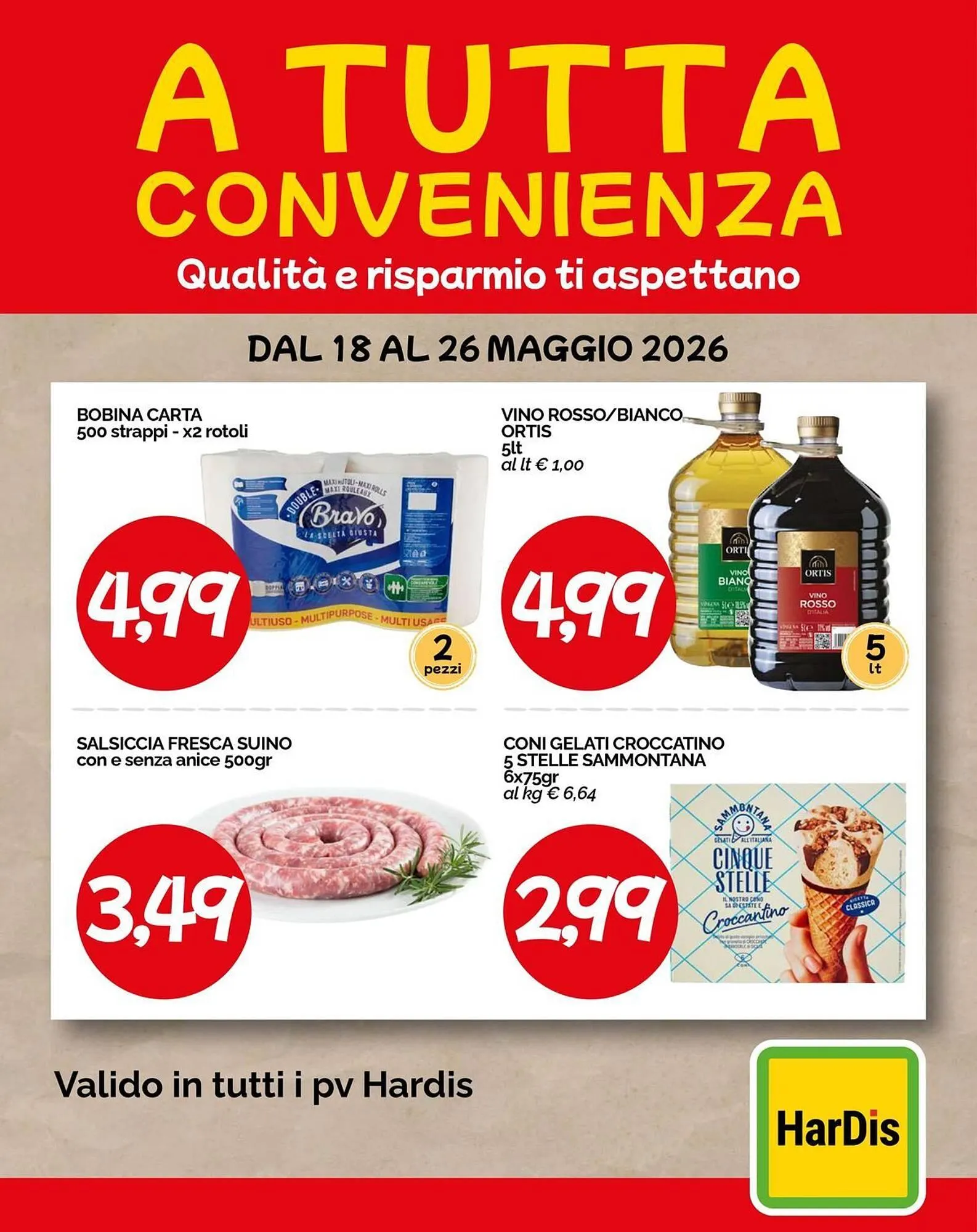 Volantino Hardis da 18 maggio a 26 maggio di 2026 - Pagina del volantino 1