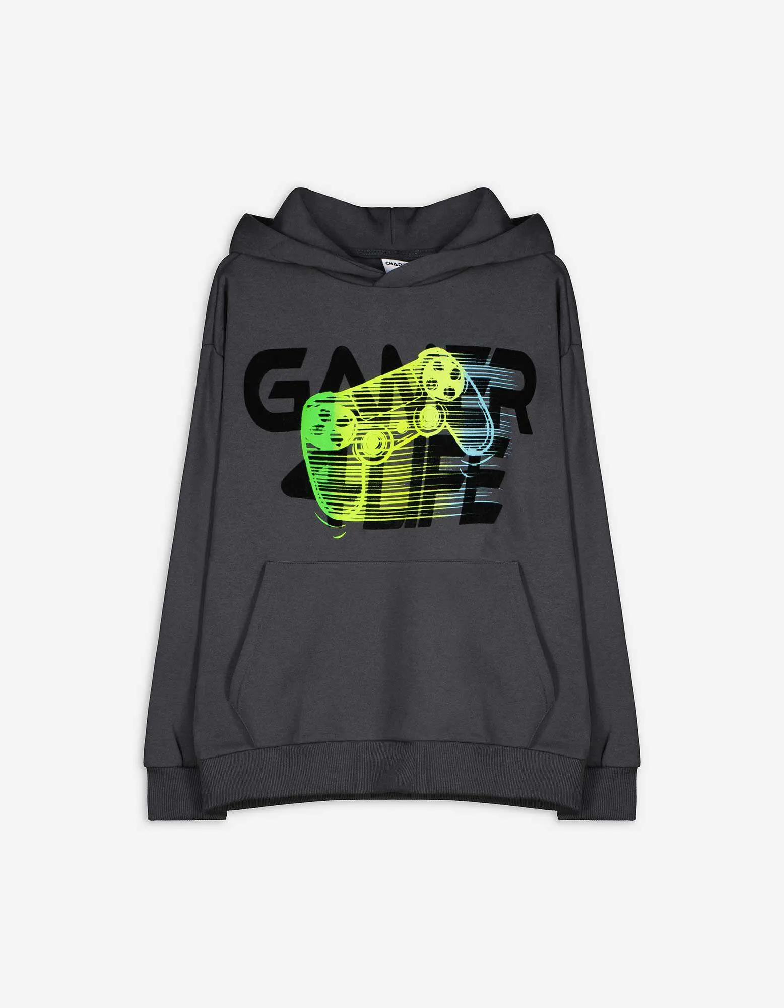 Felpa con cappuccio - Oversized Fit - grigio scuro