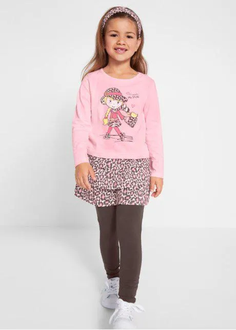 Maglia, gonna, leggings, fascia per capelli (set 4 pezzi)