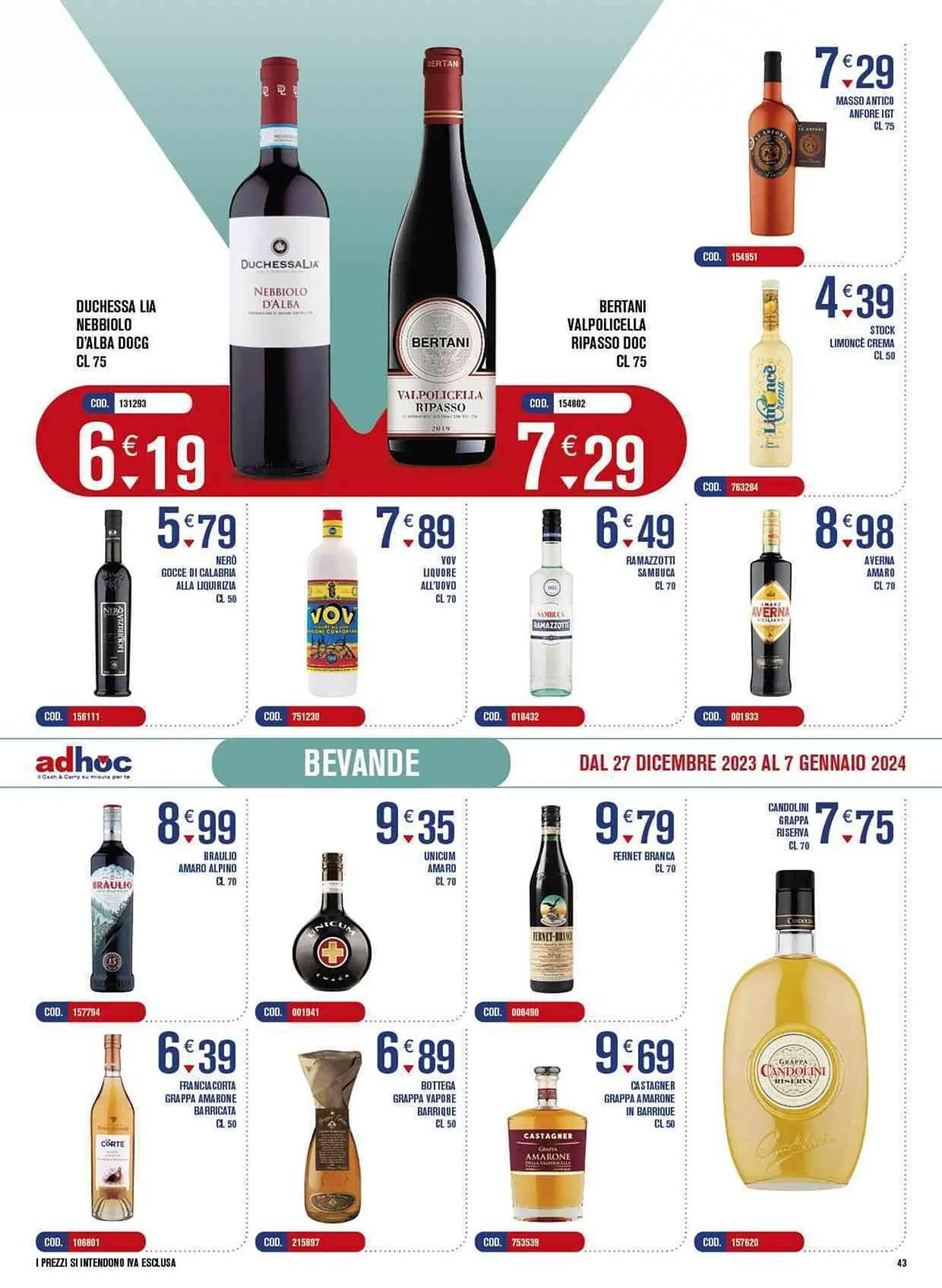 Volantino Adhoc da 27 dicembre a 7 gennaio di 2024 - Pagina del volantino 43