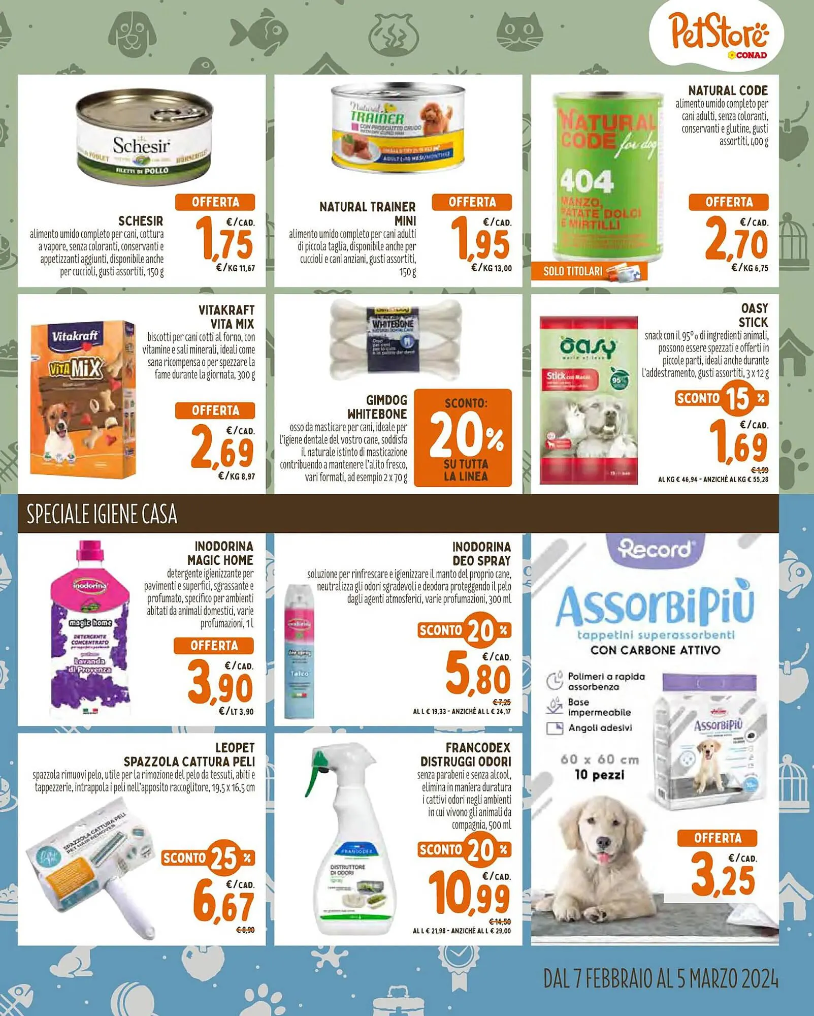 Volantino Pet Store Conad da 7 febbraio a 5 marzo di 2024 - Pagina del volantino 3