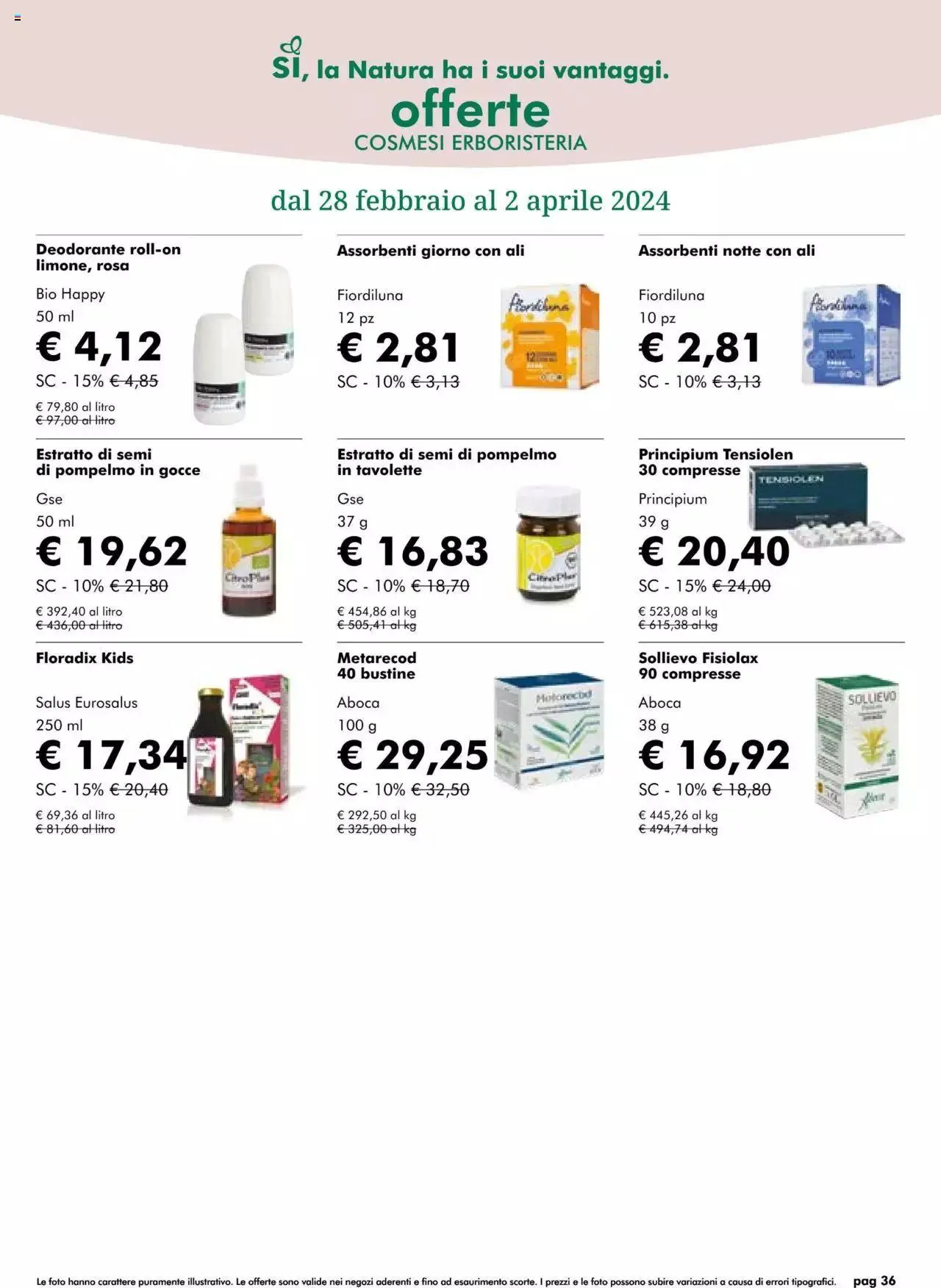 Volantino Natura Sì da 28 febbraio a 2 aprile di 2024 - Pagina del volantino 36