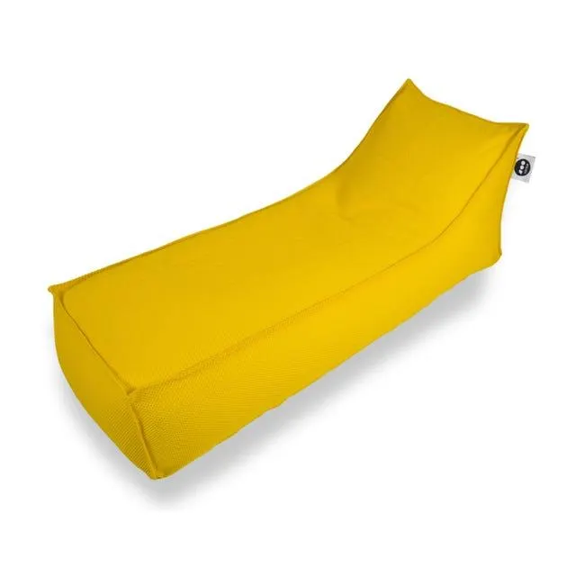 Soo Santaï Lettino Relax Sis, 160x70x35 cm per interni ed esterni, galleggiante, rimovibile, resistente ai raggi UV, giallo, senza polistir