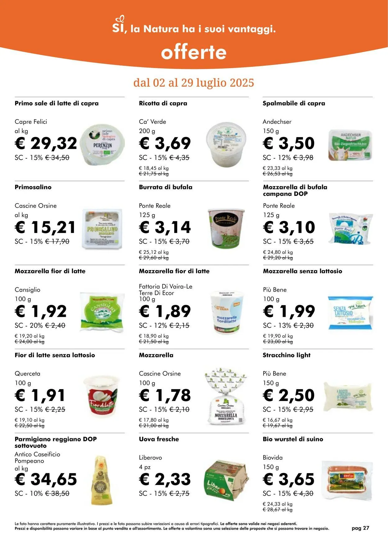 Natura Sì Volantino attuale da 1 luglio a 31 luglio di 2025 - Pagina del volantino 27