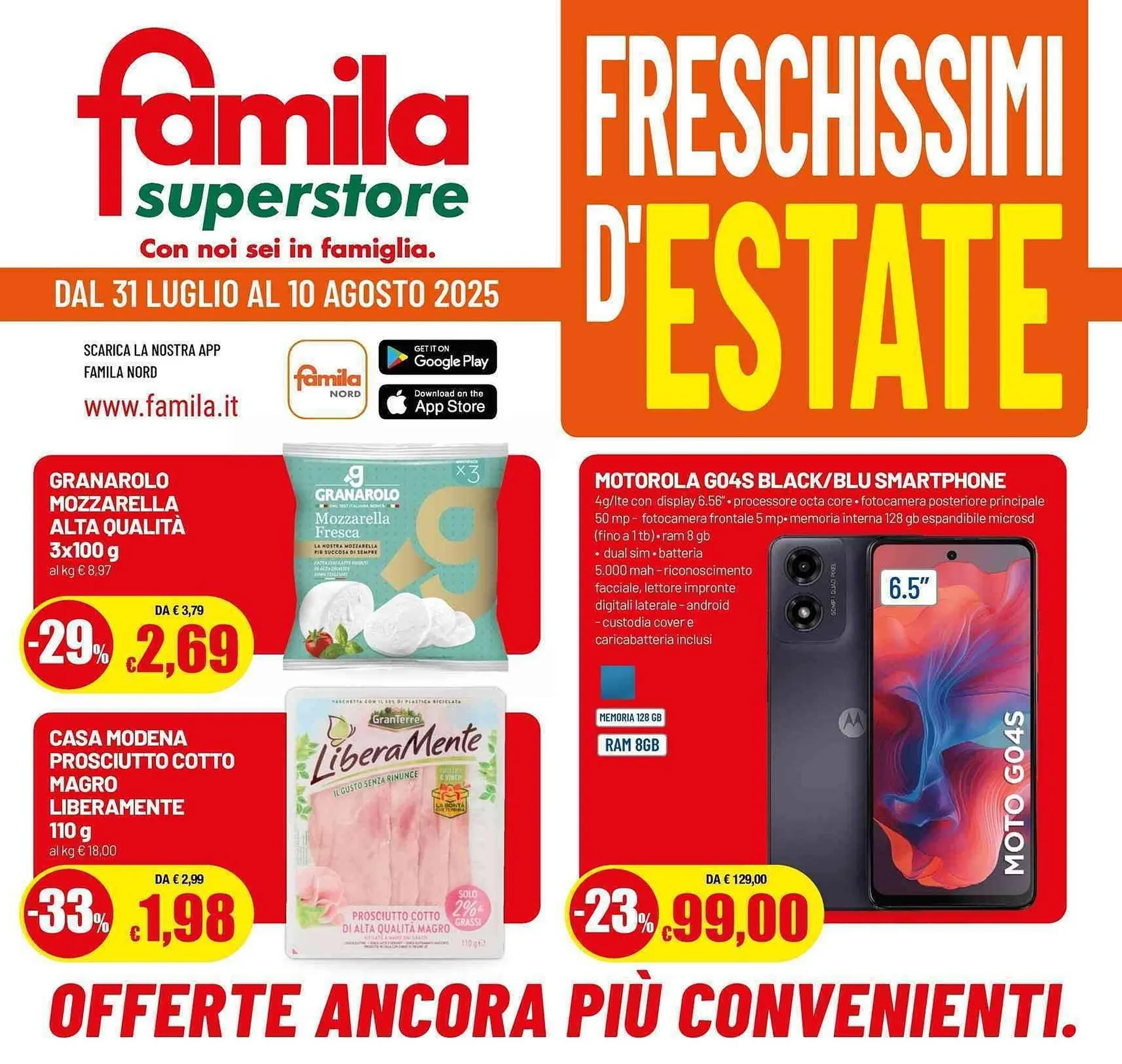 Volantino Famila Superstore da 31 luglio a 10 agosto di 2025 - Pagina del volantino 1