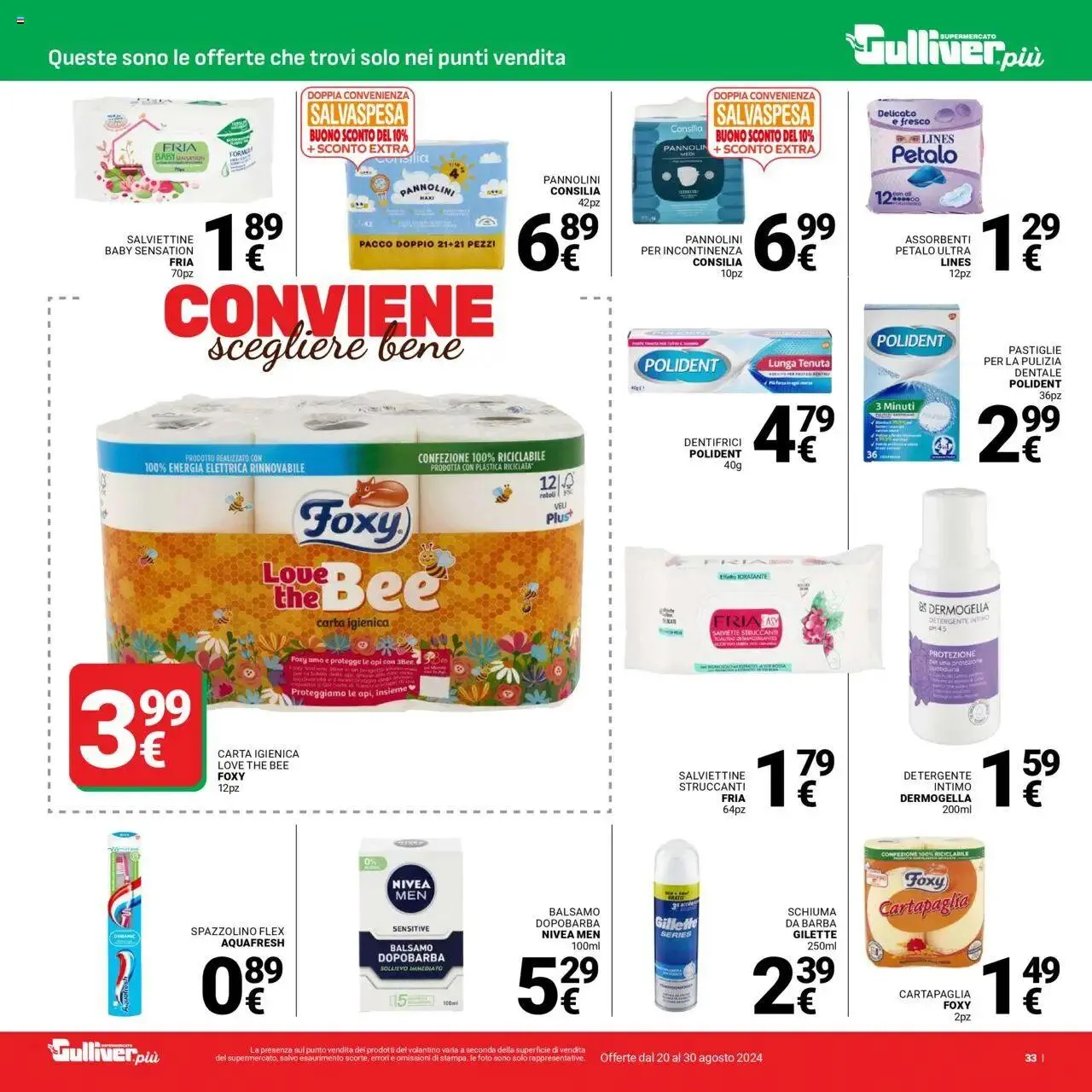 Volantino Gulliver da 20 agosto a 30 agosto di 2024 - Pagina del volantino 33