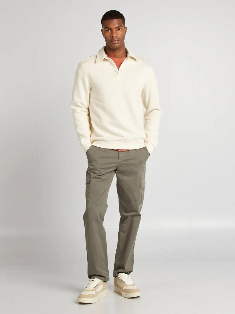 Pantaloni regular fit multitasca - KAKI