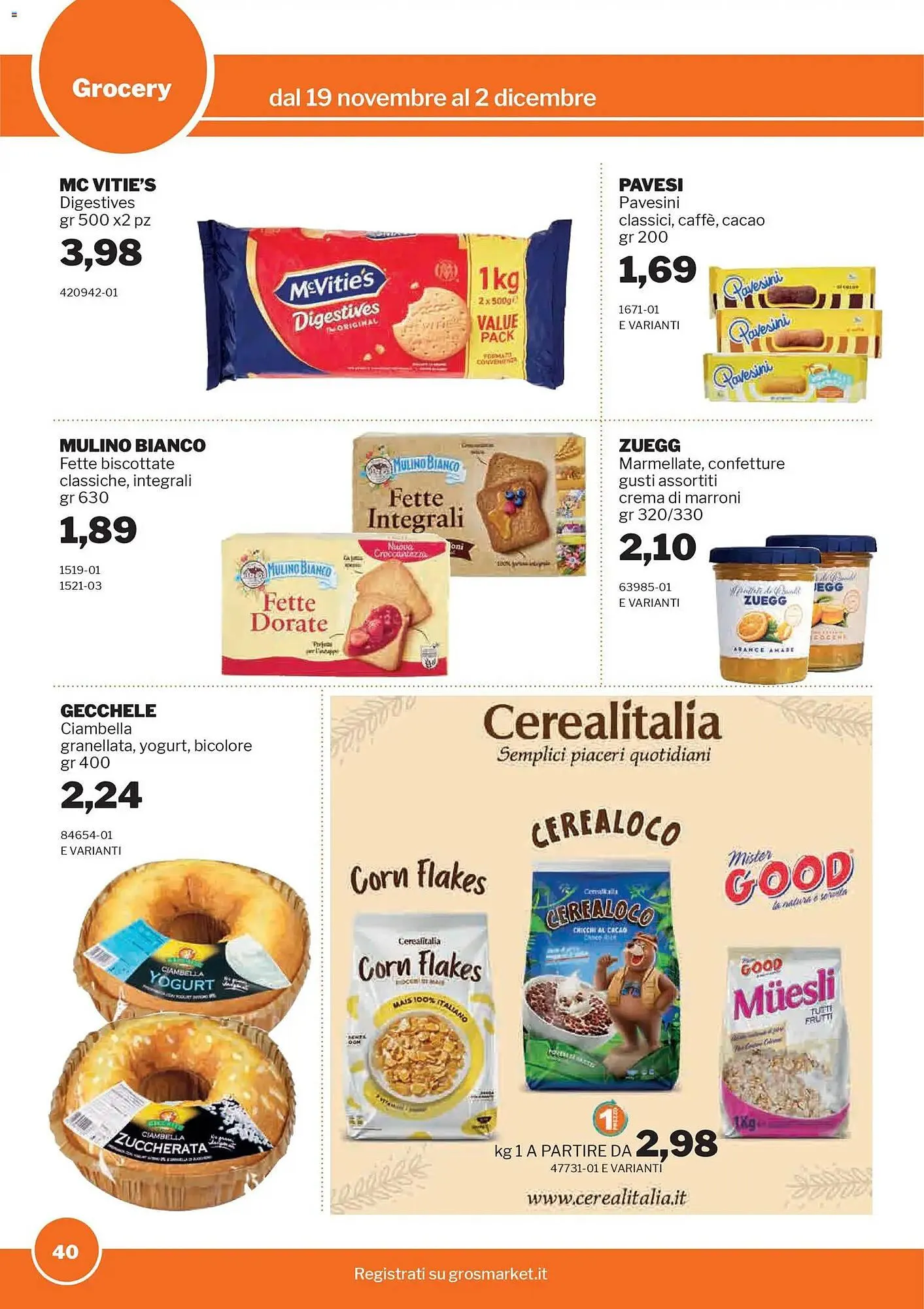 Volantino GrosMarket da 19 novembre a 2 dicembre di 2025 - Pagina del volantino 40