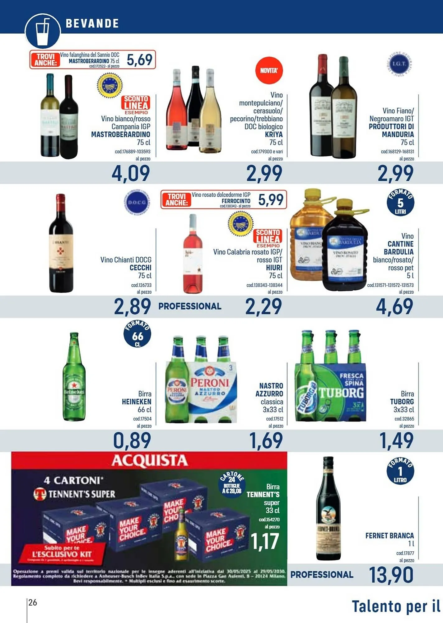 Volantino Talento Professional Store da 8 dicembre a 21 dicembre di 2025 - Pagina del volantino 26