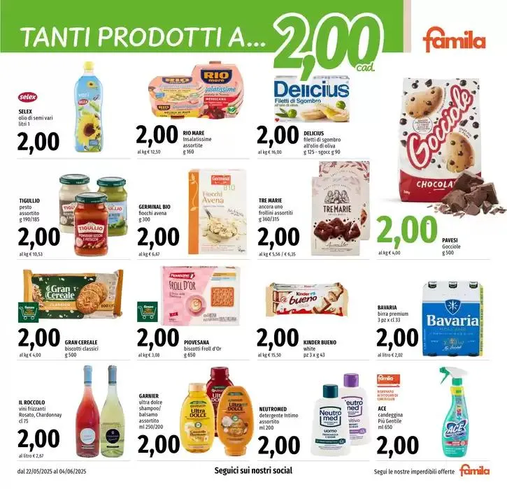 Tanti prodotti a 1,00 1,50 2,00 da 22 maggio a 4 giugno di 2025 - Pagina del volantino 7