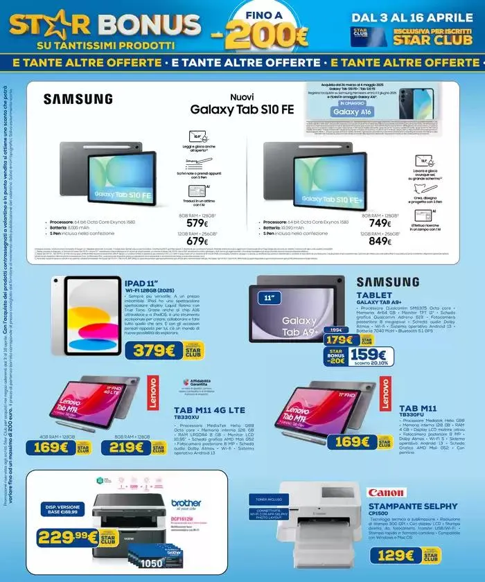 Star bonus -200€ su tantissimi prodotti da 3 aprile a 16 aprile di 2025 - Pagina del volantino 12