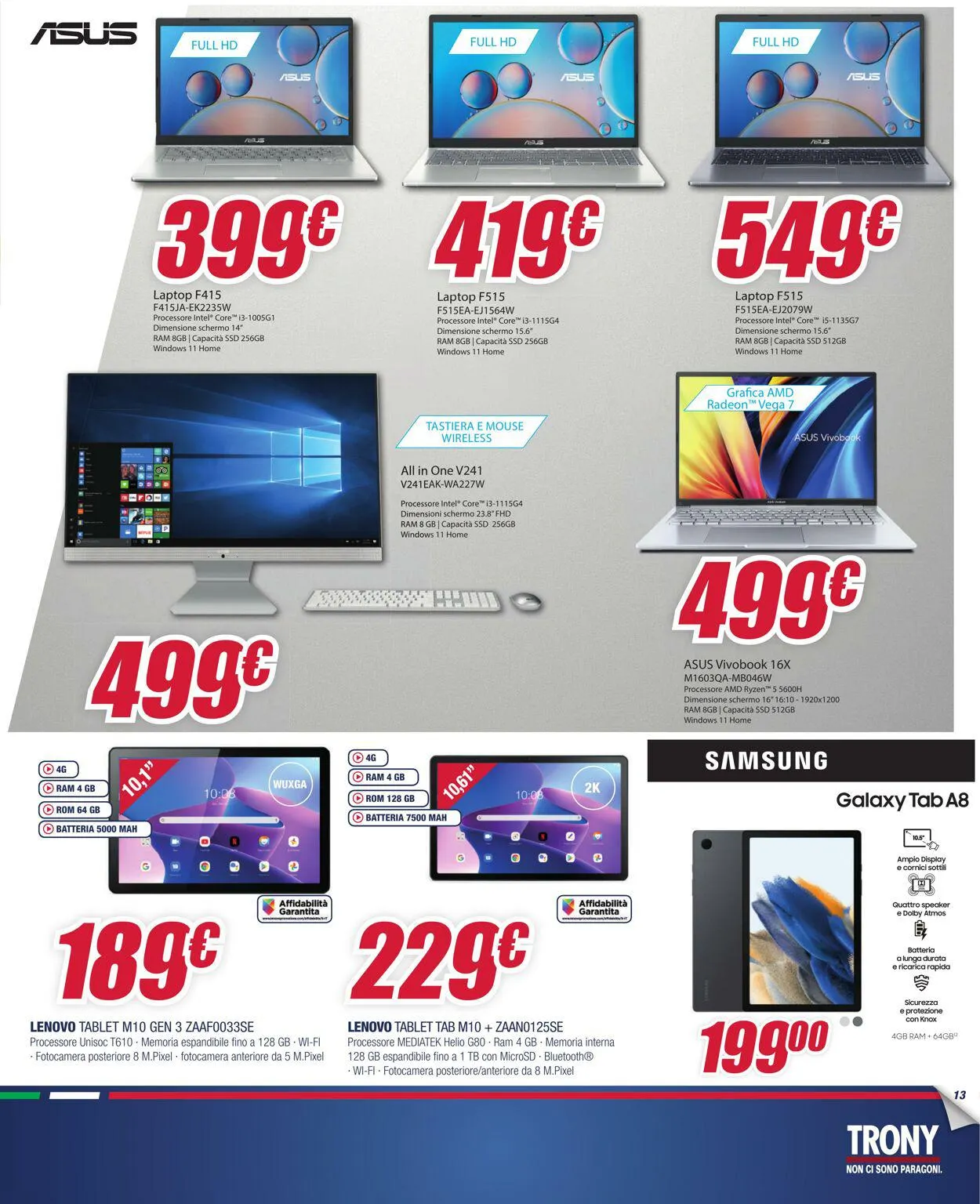 Trony - Napoli Volantino attuale da 20 luglio a 6 agosto di 2023 - Pagina del volantino 13