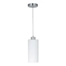 Lampadario mena vetro bianco d12 e27=60w