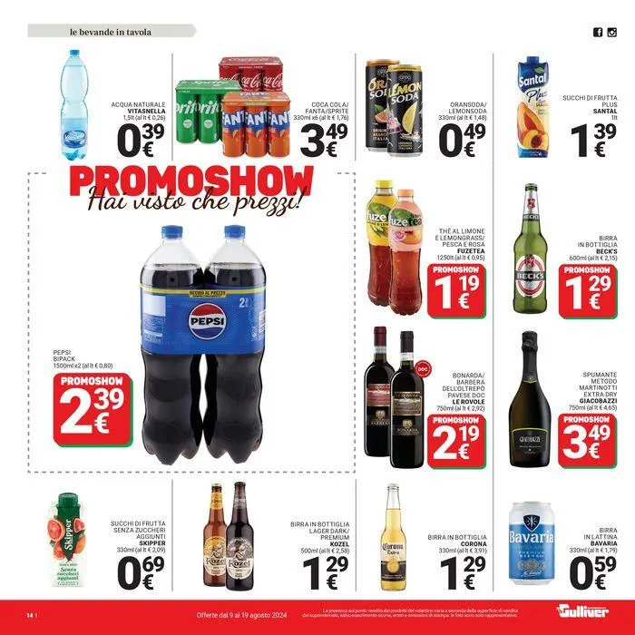 Promo show da 9 agosto a 19 agosto di 2024 - Pagina del volantino 14