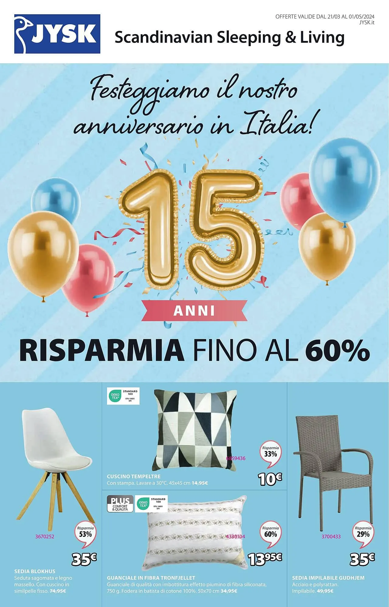 Volantino JYSK da 21 marzo a 1 maggio di 2024 - Pagina del volantino 1