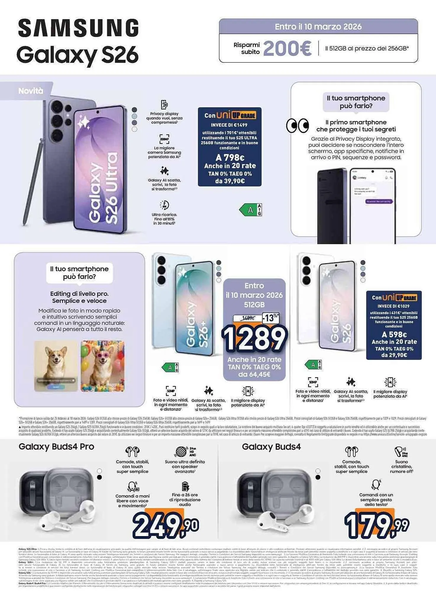 Volantino Unieuro da 27 febbraio a 19 marzo di 2026 - Pagina del volantino 31