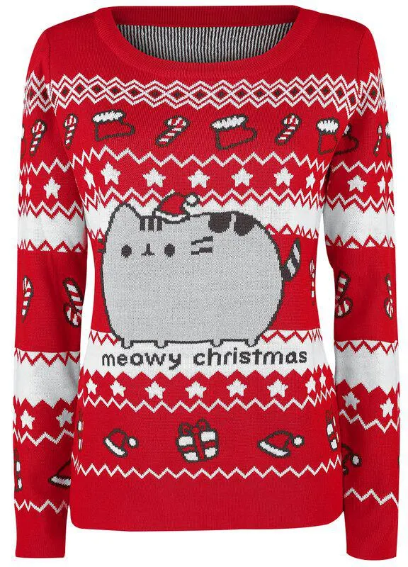 Meowy Christmas | Christmas jumper | multicolore | Pusheen
