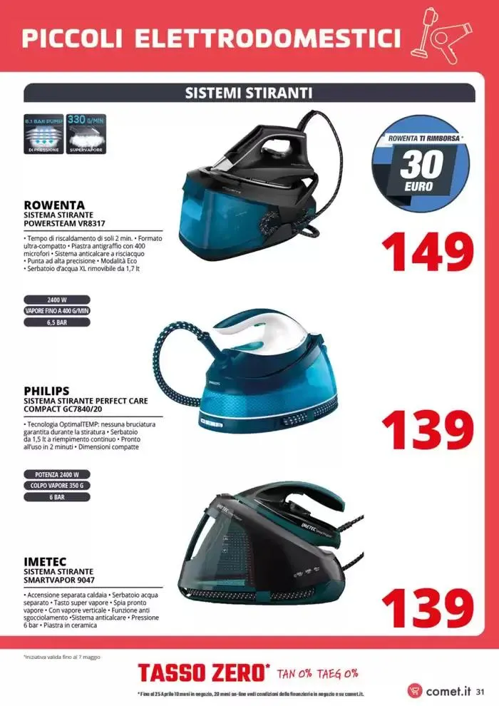 Speciale Piccoli Elettrodomestici! da 17 aprile a 7 maggio di 2025 - Pagina del volantino 31