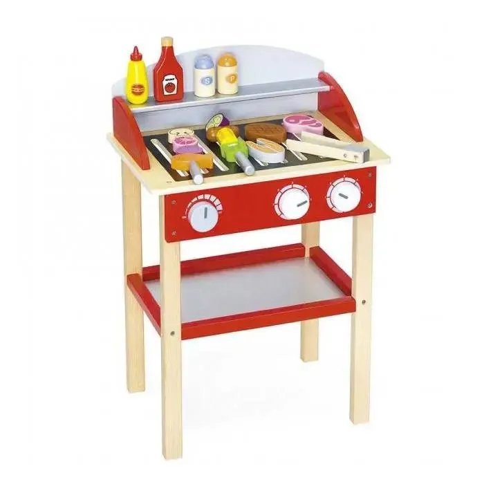 Barbecue in legno con 18 accessori