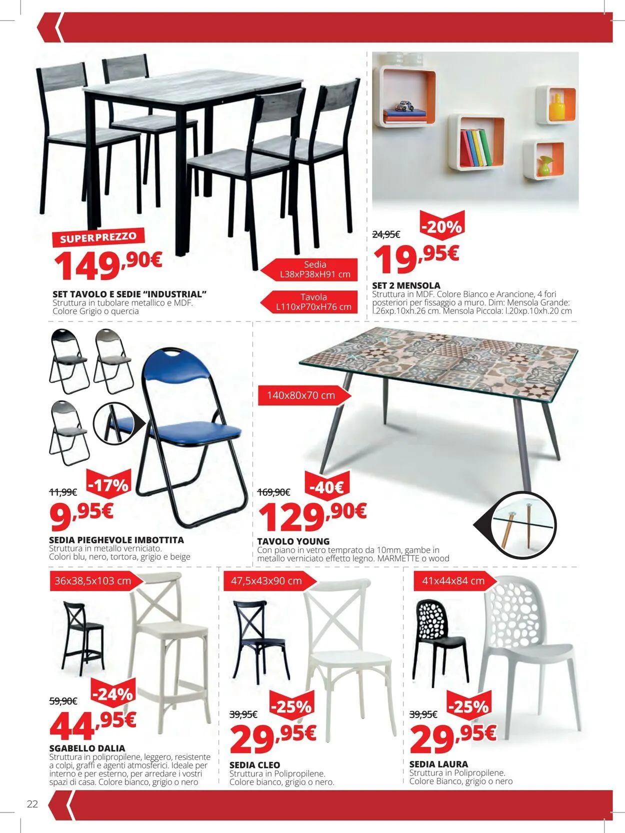 La Prealpina Volantino attuale da 16 dicembre a 30 dicembre di 2023 - Pagina del volantino 22