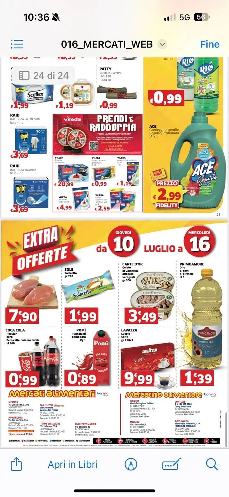 Volantino Mercati Alimentari da 3 luglio a 16 luglio di 2025 - Pagina del volantino 24