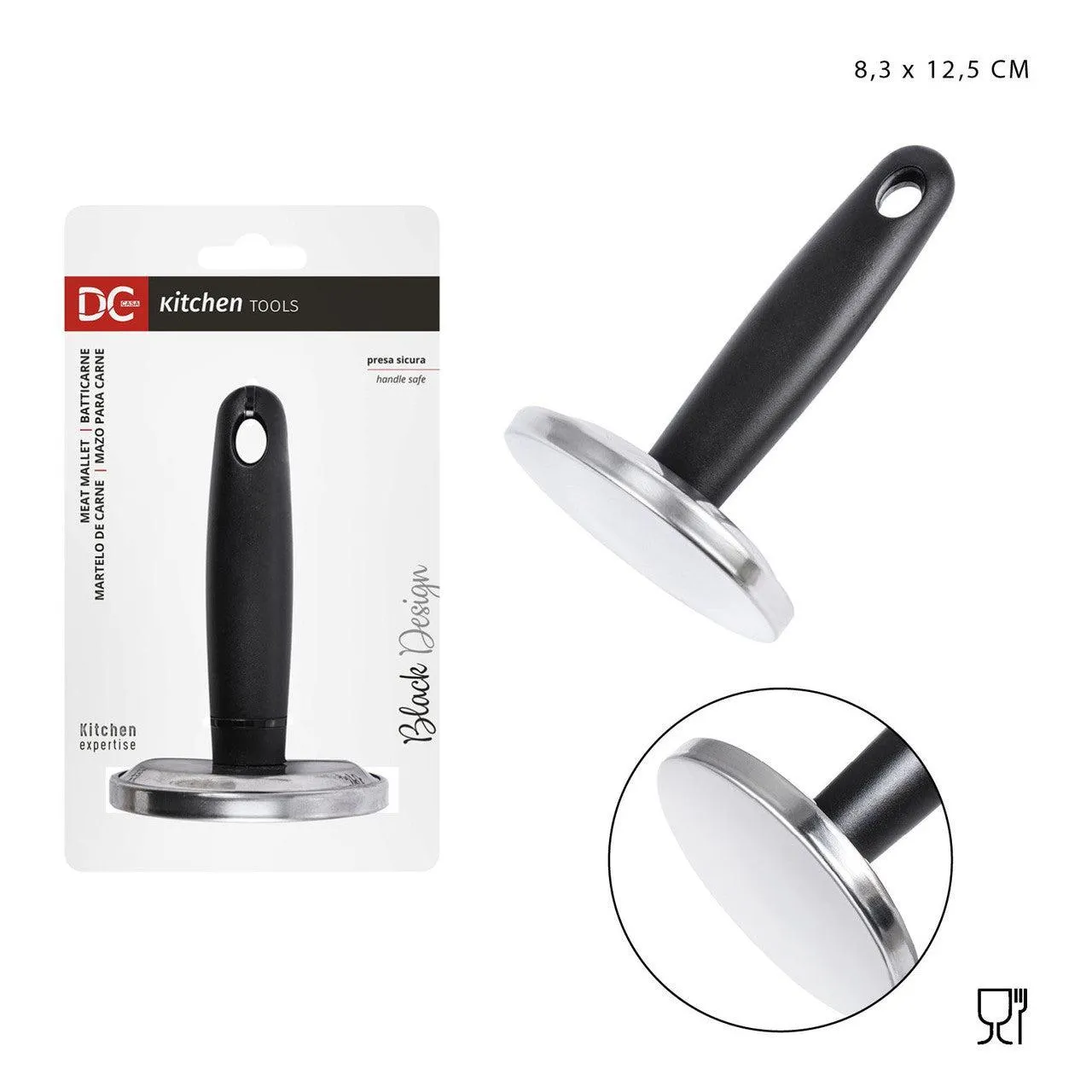 Dc Casa L/Black Meat Tenderizer Fist 8.3X12.5Cm