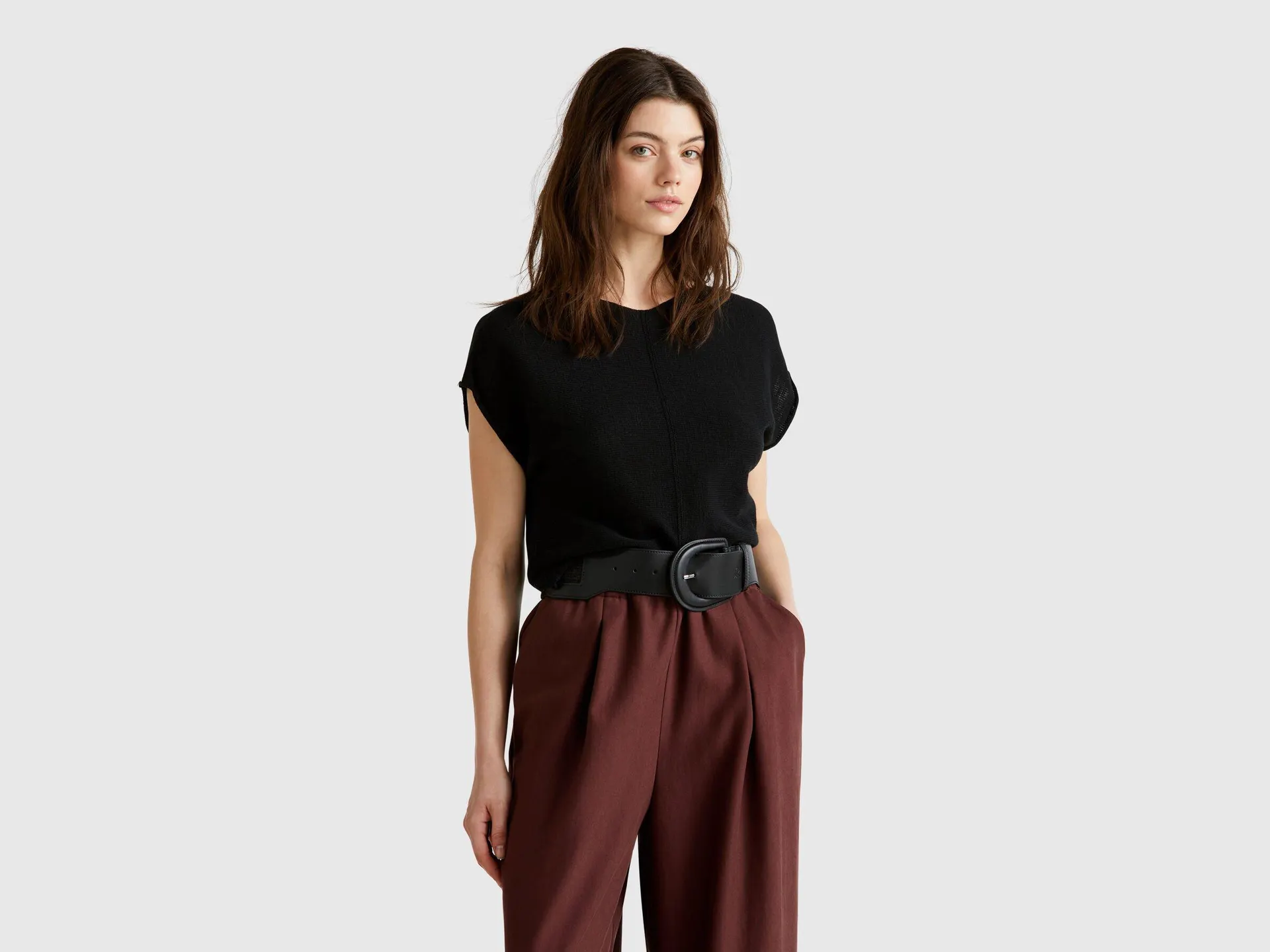 Maglioncino in cotone e lino