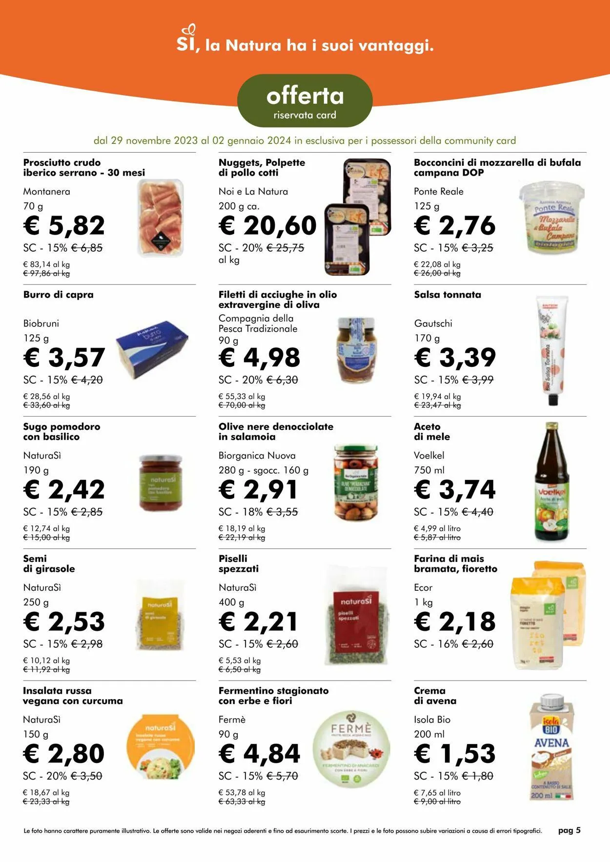 Natura Sì Volantino attuale da 27 novembre a 11 dicembre di 2023 - Pagina del volantino 5