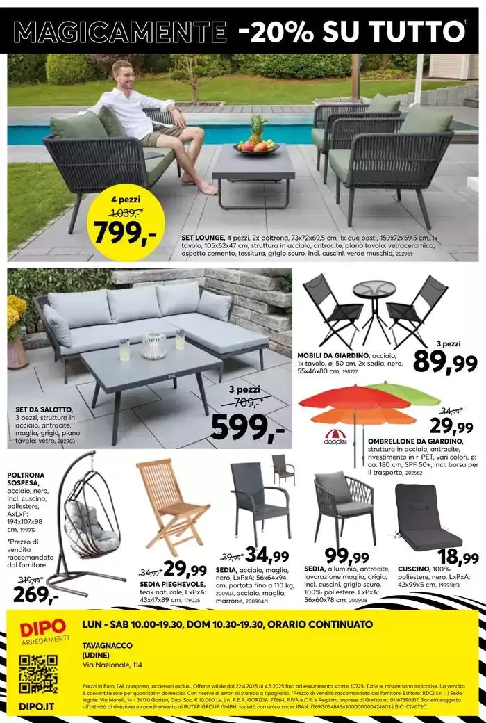 Dipo Su tutto -20% da 22 aprile a 4 maggio di 2025 - Pagina del volantino 16