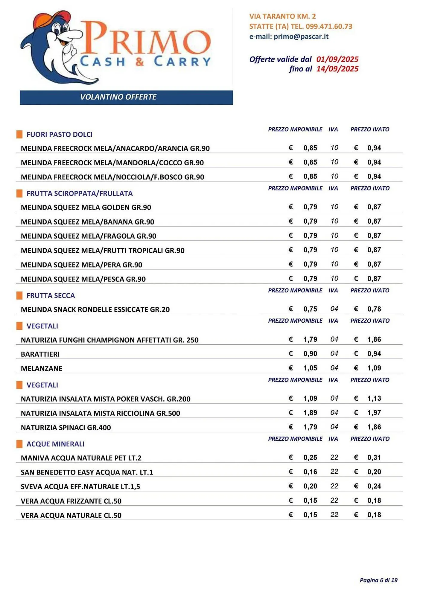 Volantino Gruppo Pascar da 1 settembre a 14 settembre di 2025 - Pagina del volantino 6