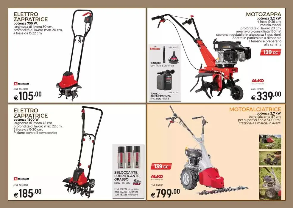 Macchine da giardino da 19 marzo a 22 settembre di 2025 - Pagina del volantino 9