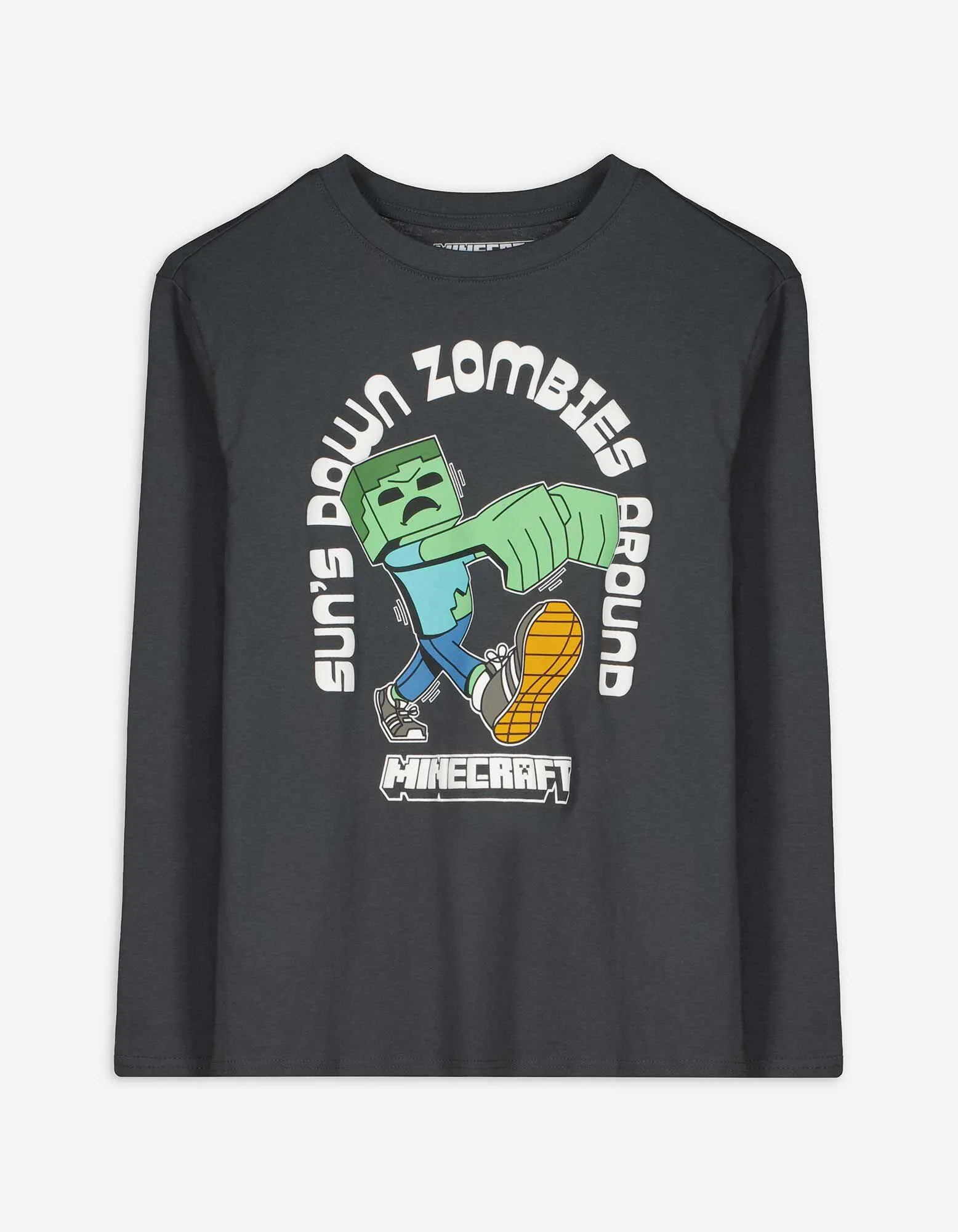 Maglia a manica lunga - Minecraft - grigio scuro