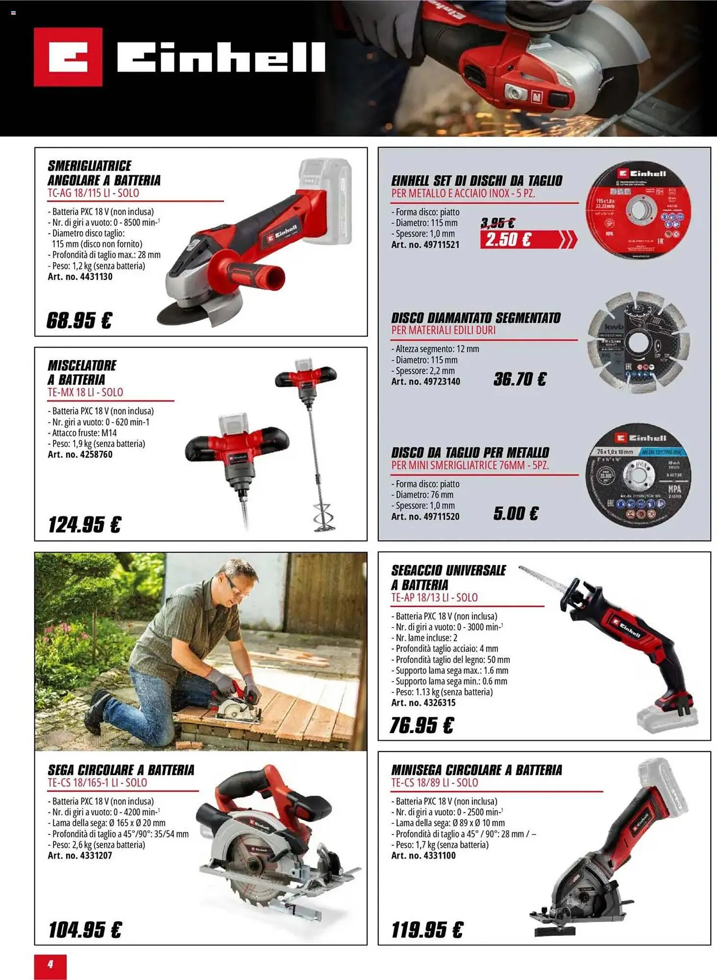 Volantino Einhell da 1 ottobre a 31 gennaio di 2026 - Pagina del volantino 4