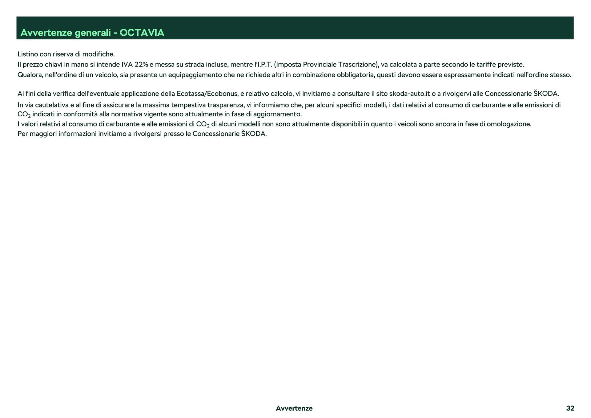 Volantino Skoda Octavia da 26 febbraio a 28 dicembre di 2024 - Pagina del volantino 22