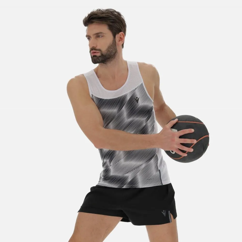 Canotta running uomo alfred bianca