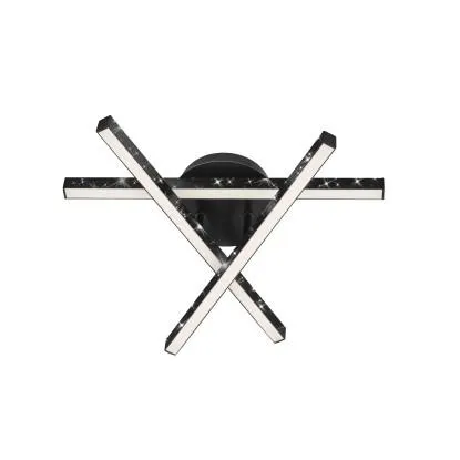 Plafoniera LED Brilo Rey 3 luci nero 2200 Lm