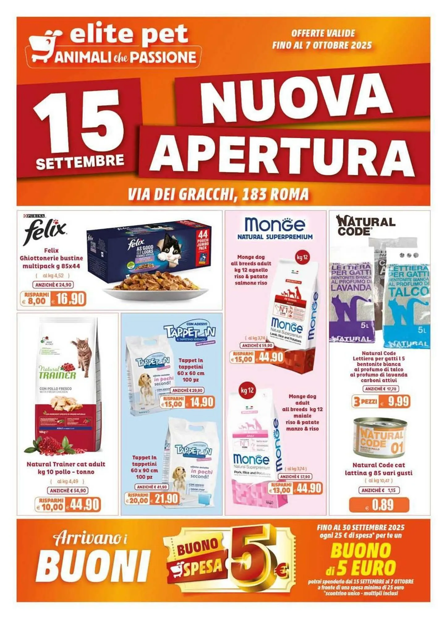 Volantino Elite Pet da 22 settembre a 7 ottobre di 2025 - Pagina del volantino 1