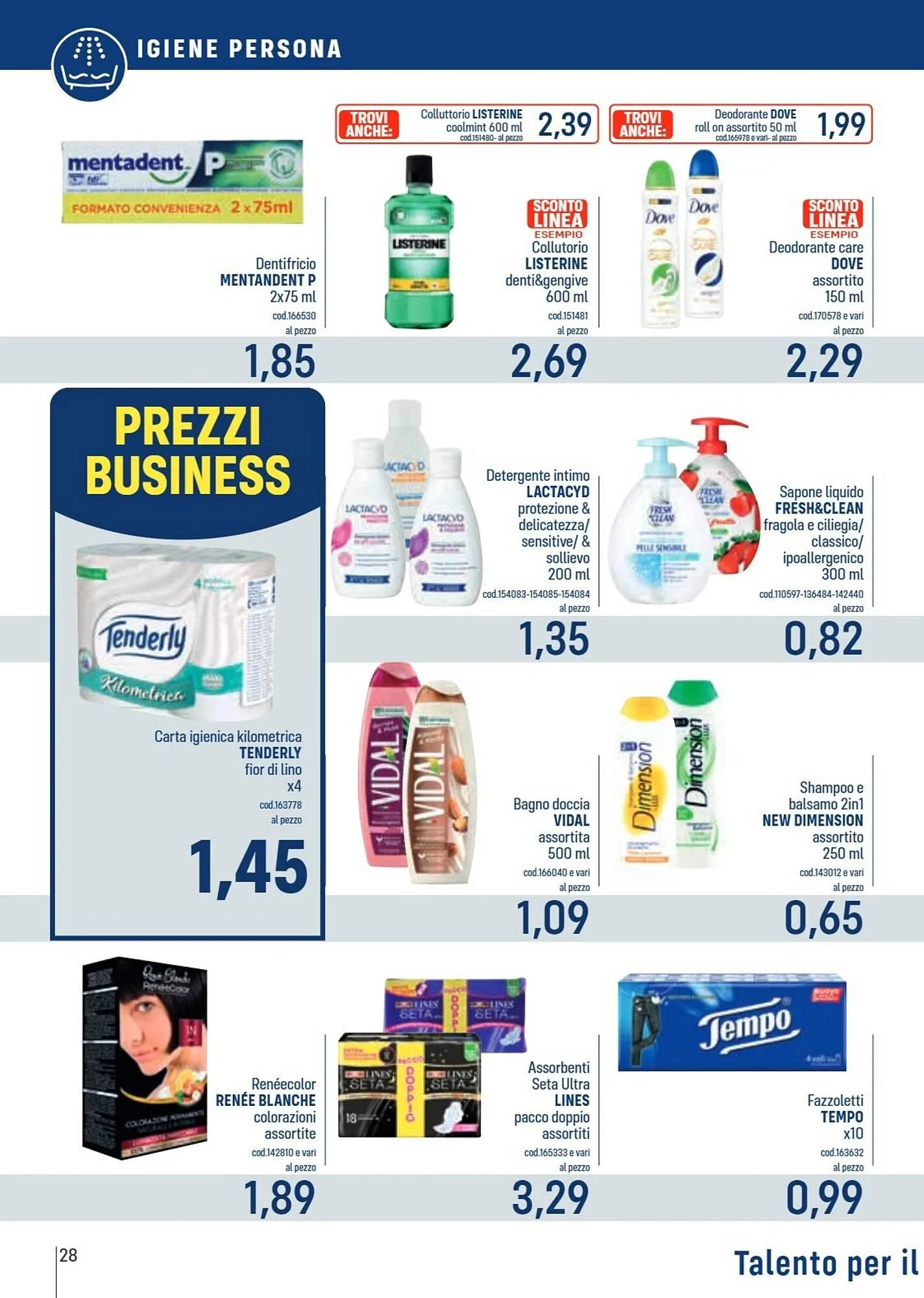 Volantino Talento Professional Store da 8 dicembre a 21 dicembre di 2025 - Pagina del volantino 28