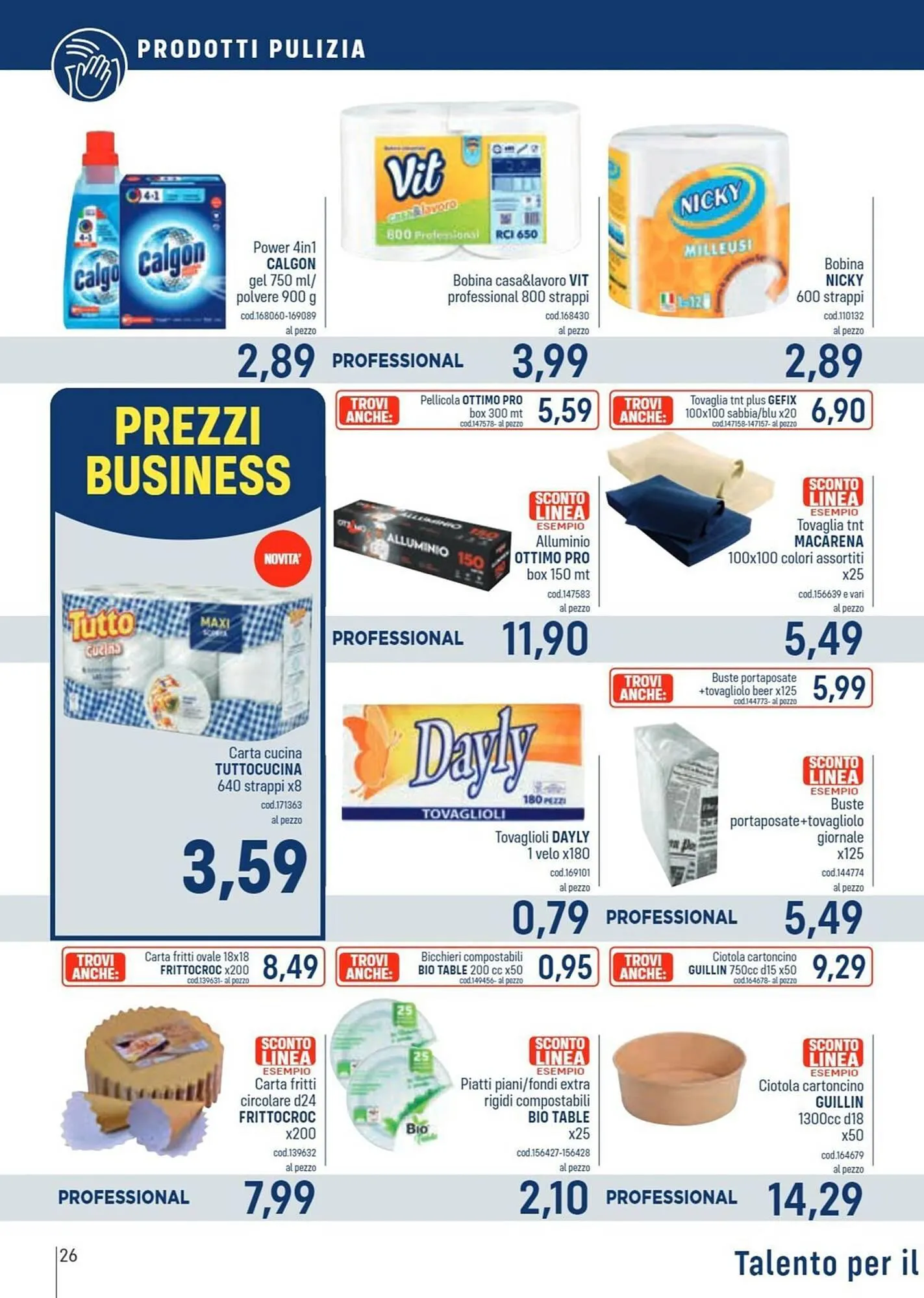 Volantino Talento Professional Store da 25 marzo a 7 aprile di 2024 - Pagina del volantino 26