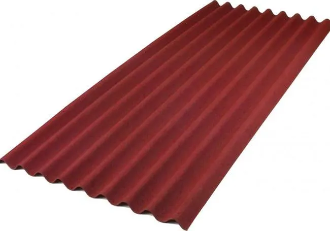 Lastra da copertura ondulato ONDULINE Onduline Base in fibrobitume rosso galvanizzato L 200 x L 85 cm, Sp 2.6 mm