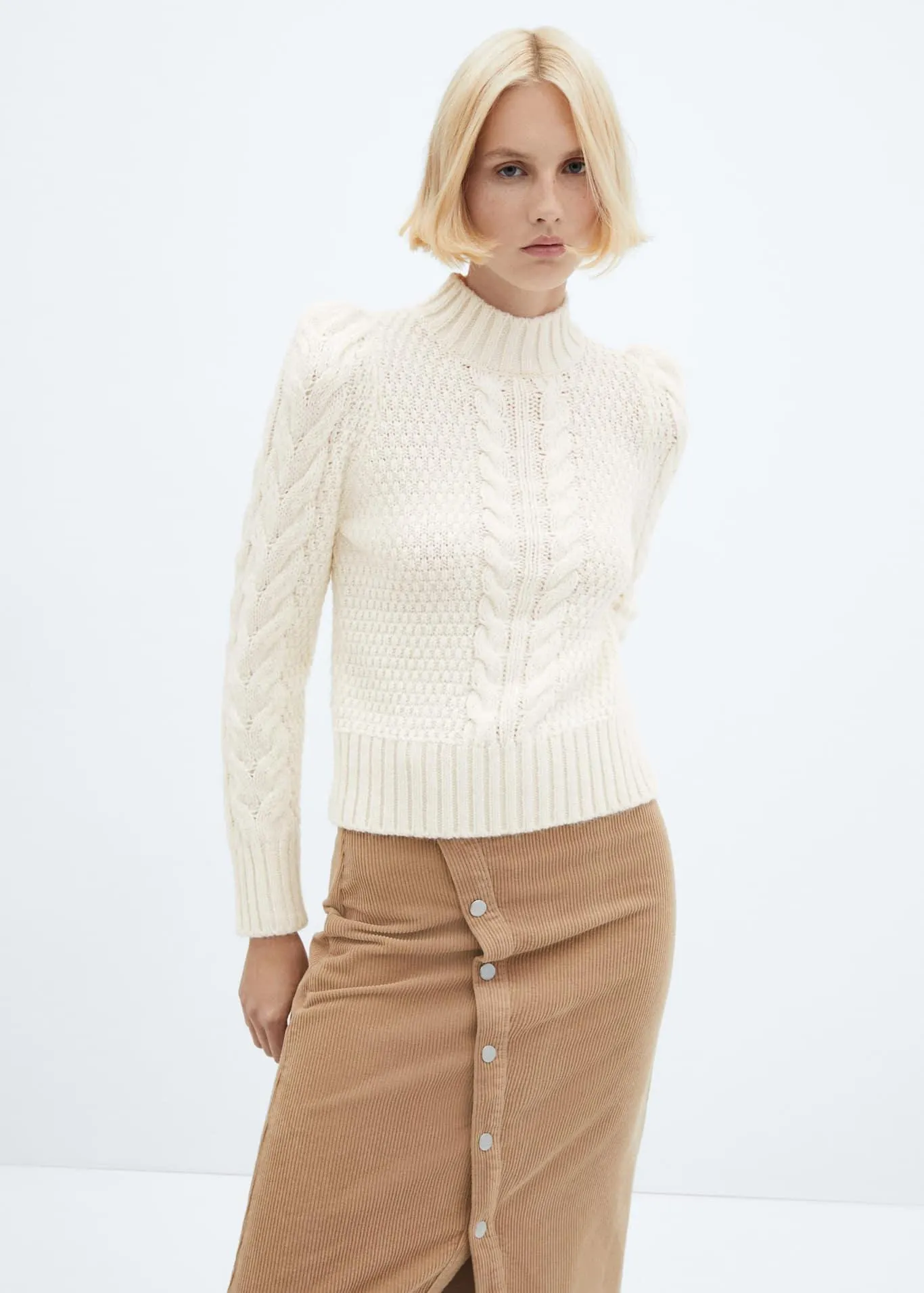 Pullover maglia intrecciato