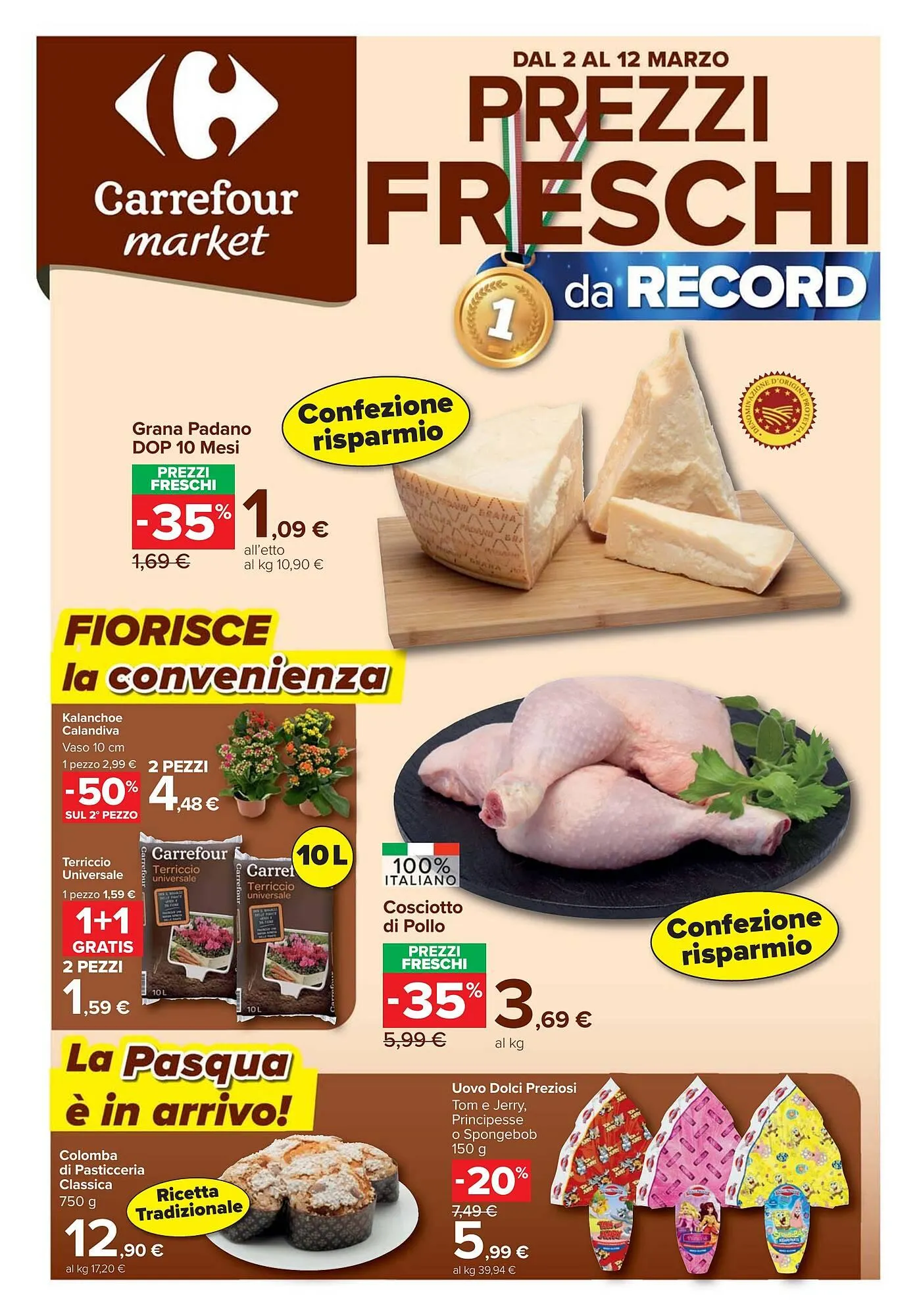 Volantino Carrefour Market da 2 marzo a 12 marzo di 2026 - Pagina del volantino 1