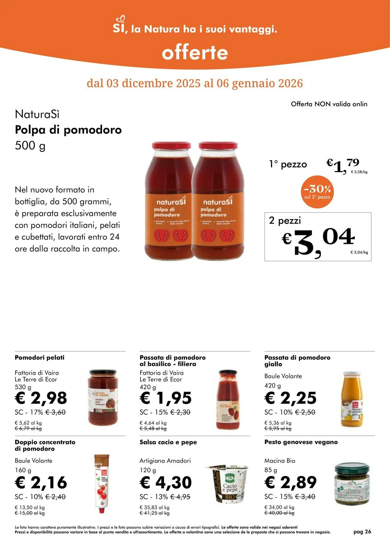 Natura Sì Volantino attuale da 15 gennaio a 29 gennaio di 2026 - Pagina del volantino 26