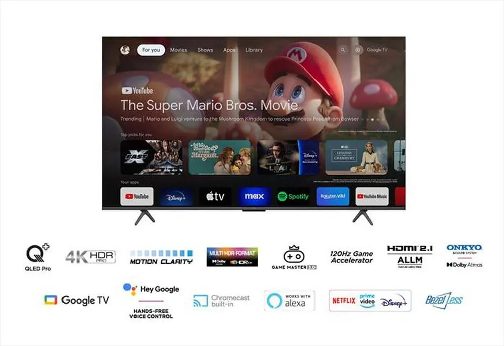 TCL - Smart TV Q-LED UHD 4K 55" 55C69B-Titanio