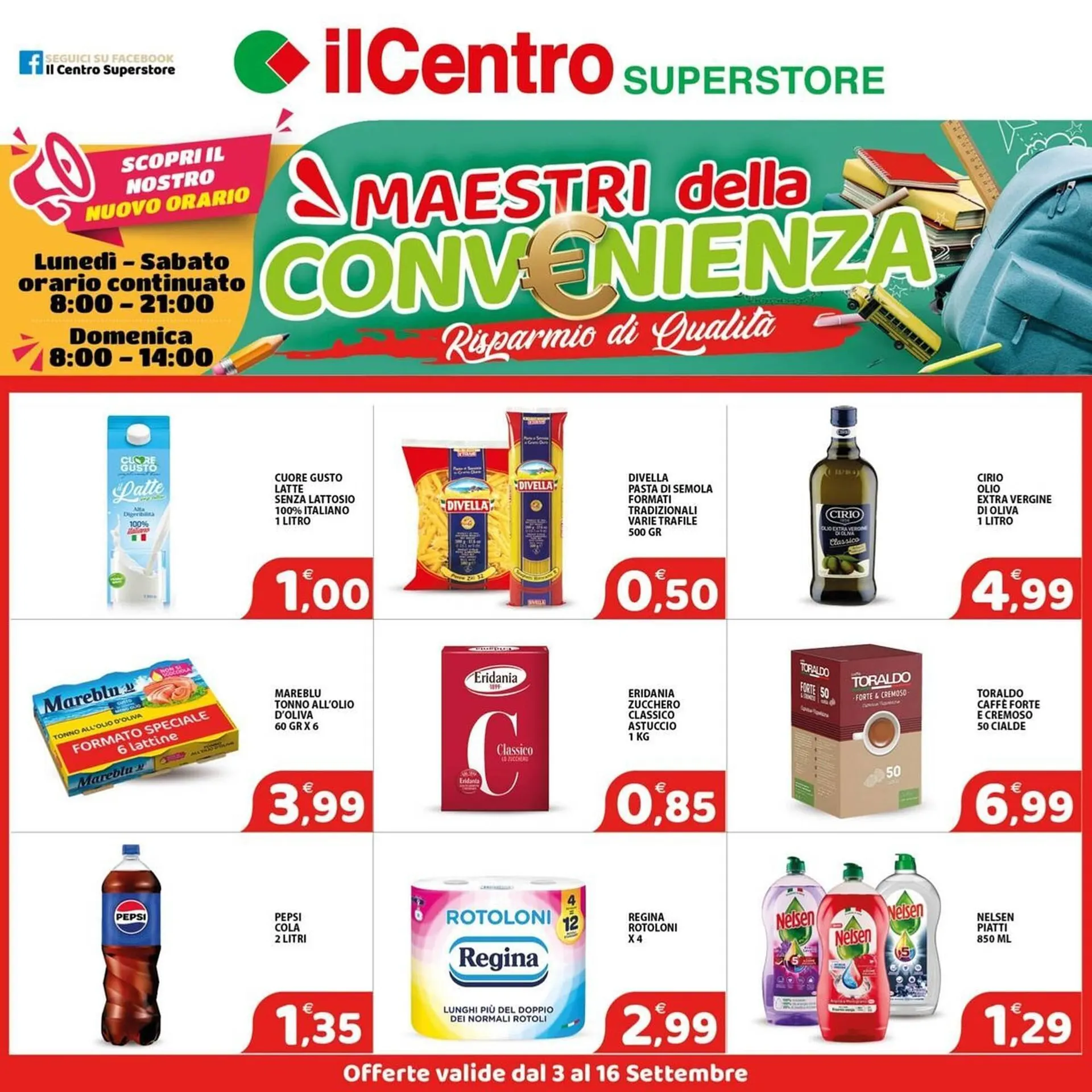 Volantino Il Centro Superstore da 5 settembre a 16 settembre di 2025 - Pagina del volantino 1